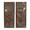 23" White Metal Farmhouse Floral Wall Décor Set